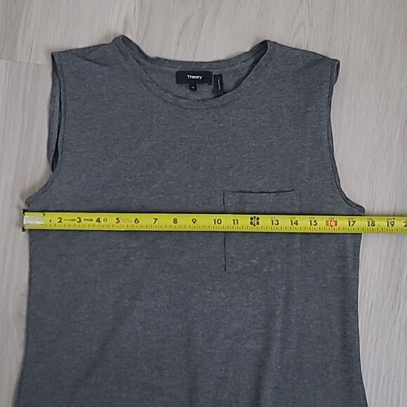 Theory gray muscle tank lagenlook dress med rubric quiet luxury old money soft - Picture 2 of 9